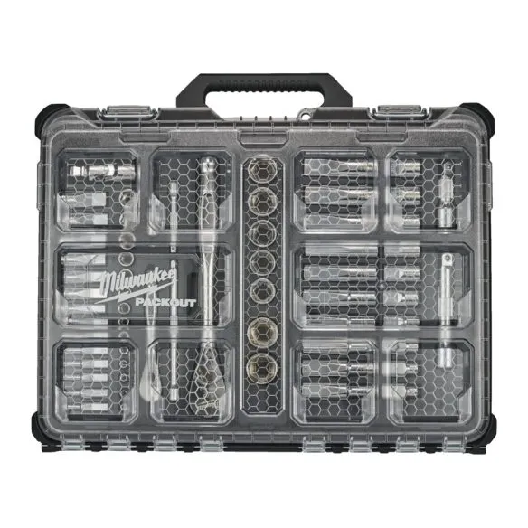 Milwaukee hylsysarja 1/4" ja 1/2" 63-osainen Packo