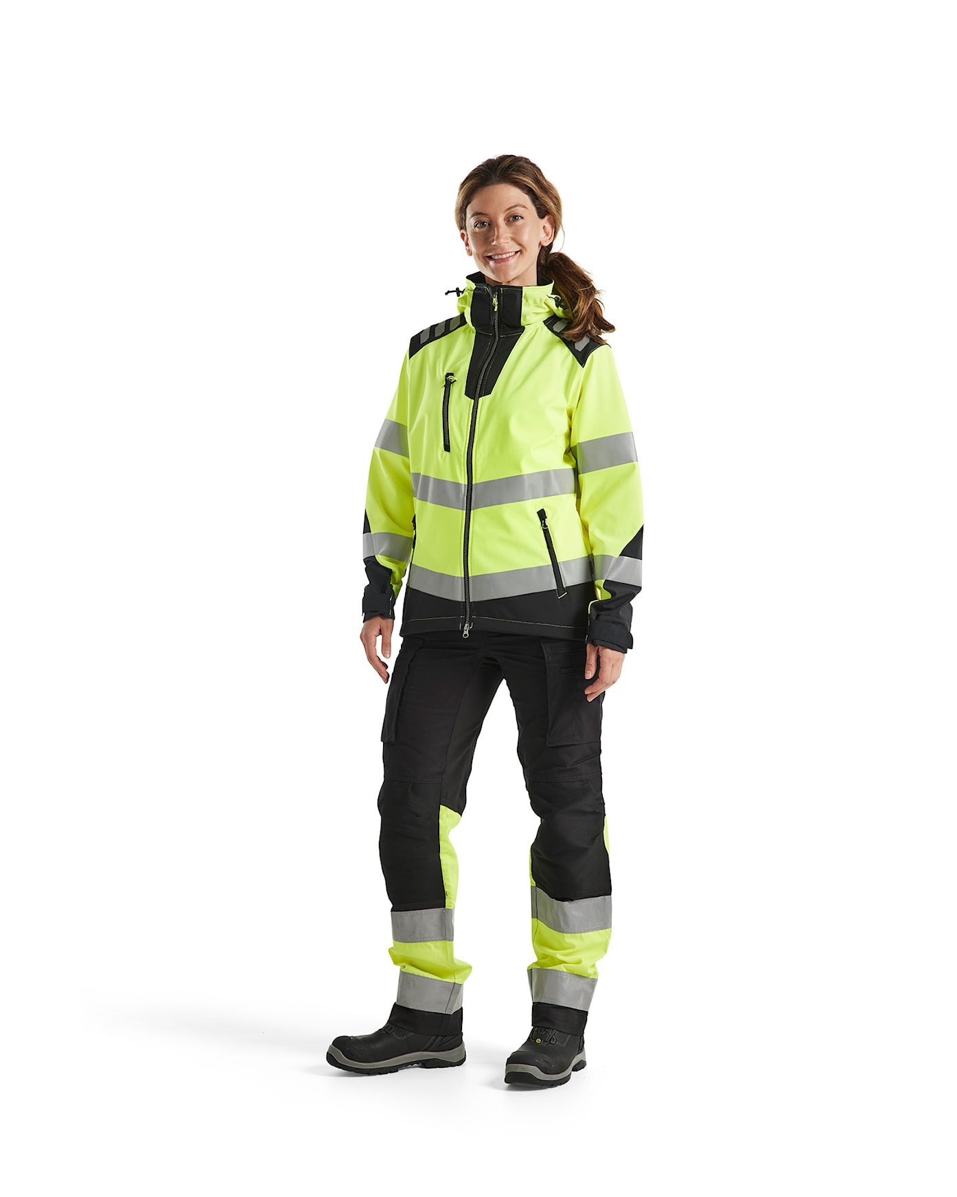 Blåkläder 4791 naisten highvis softshelltakki