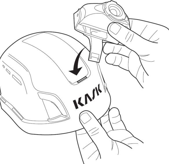 Alternative view of KASK KL-1 otsavalaisinklipsi työkypärään
