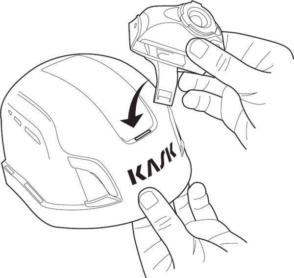 KASK KL-1 otsavalaisinklipsi työkypärään