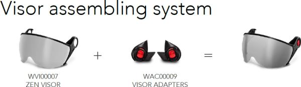 KASK Zen visor kit kirkas UUSI